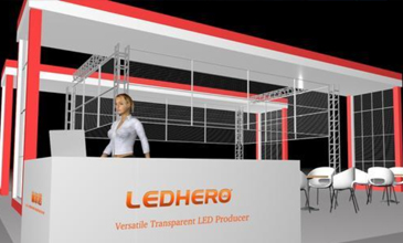 赫尔诺LED透明屏展与您在广州国际会展不见不散